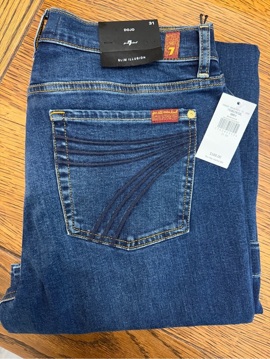 7 For All Mankind Denim - 7 For All Mankind Women’s Slim Illusion Dojo Jeans - Dark Blue Denim